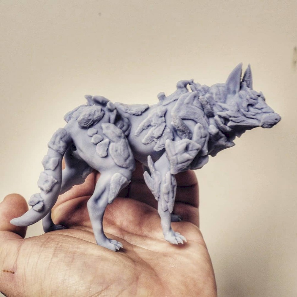 Stardust jackal | GW2 | 3D model , miniature , figure